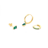 Aretes Yare Emerald Set